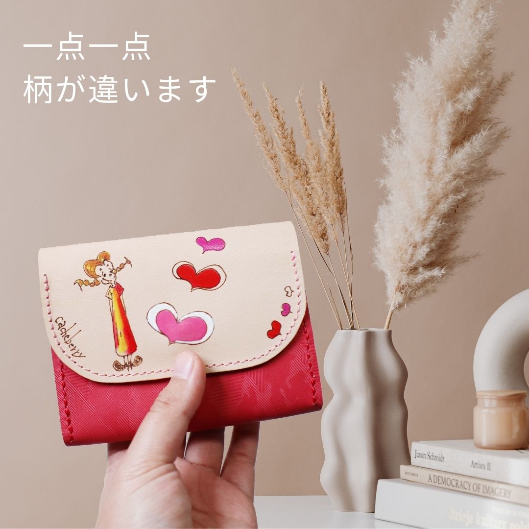【手描き財布】二つ折り財布