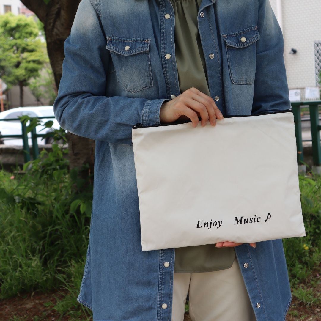 Eco A4サイズポーチ「Enjoy music」