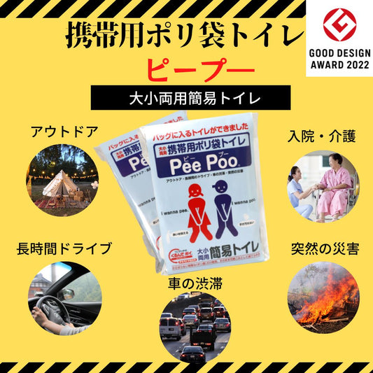 Portable PeePoo (Pee Poo) Toilet Bags for both Urination and Defecation - 20 Bags Set