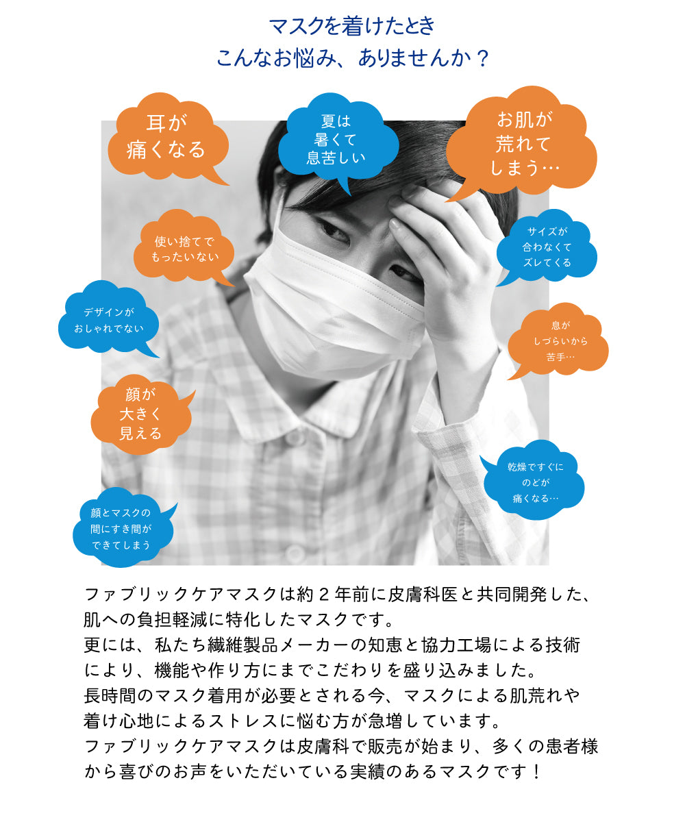 Fabric Care Mask, Organic Cotton Type, 2-Pack